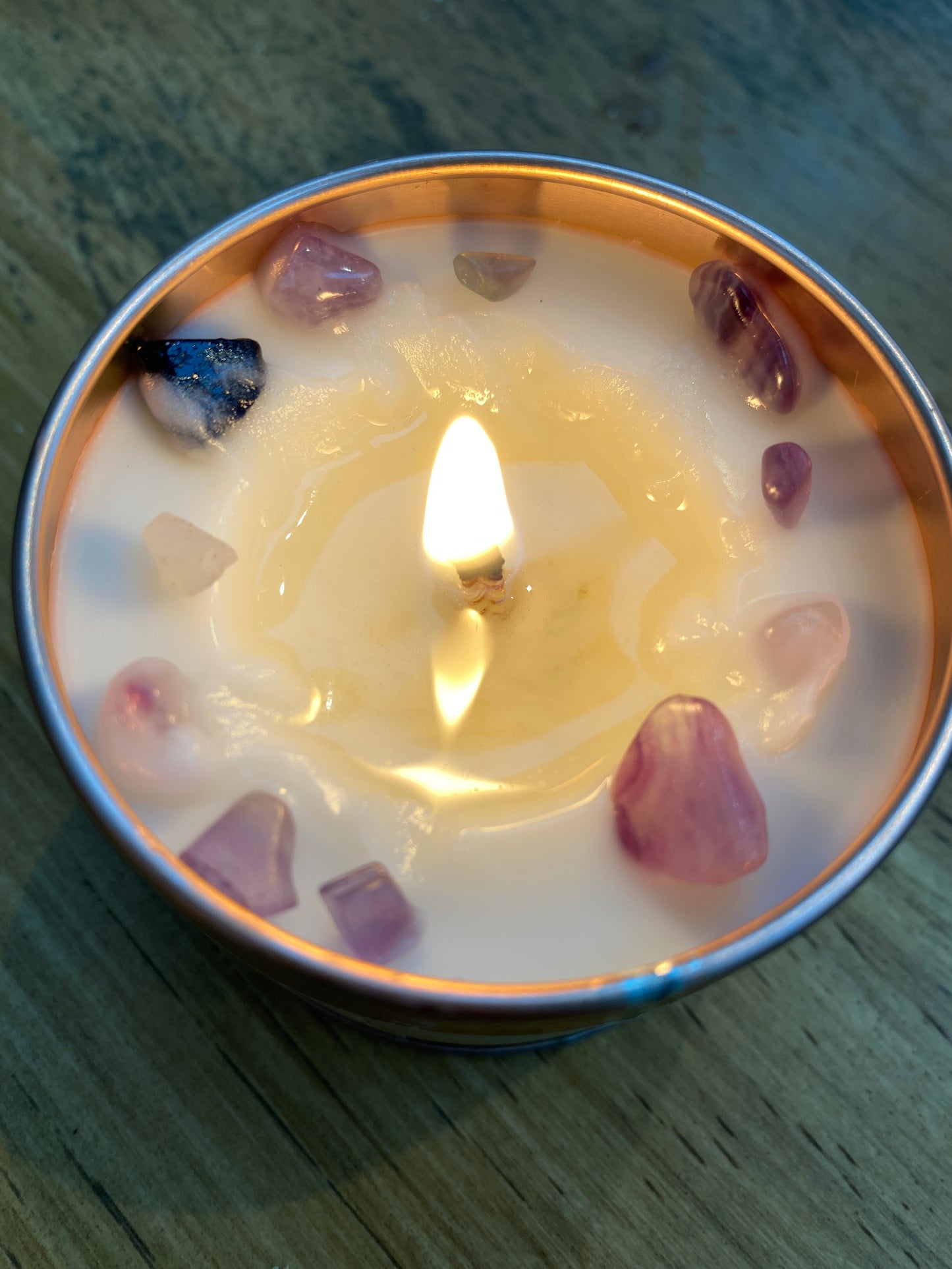 Sage & Sea Salt Scented Crystal Soy Wax Candle
