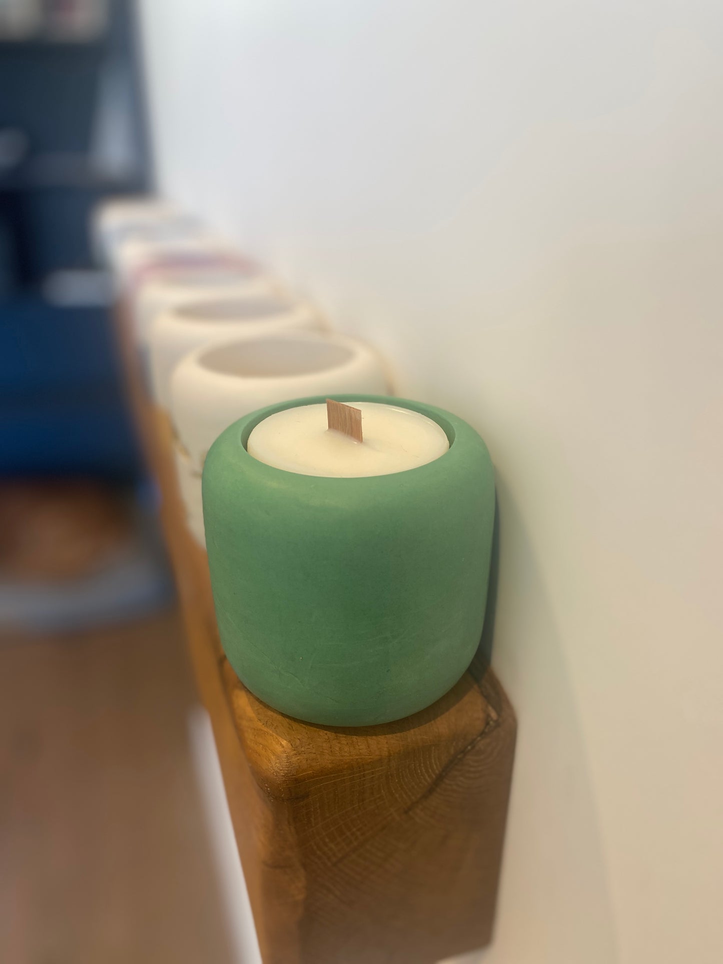 "Isla" Refillable Candle - Green