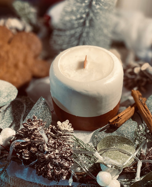 *Limited Edition* Gingerbread Candle in Terracotta & White