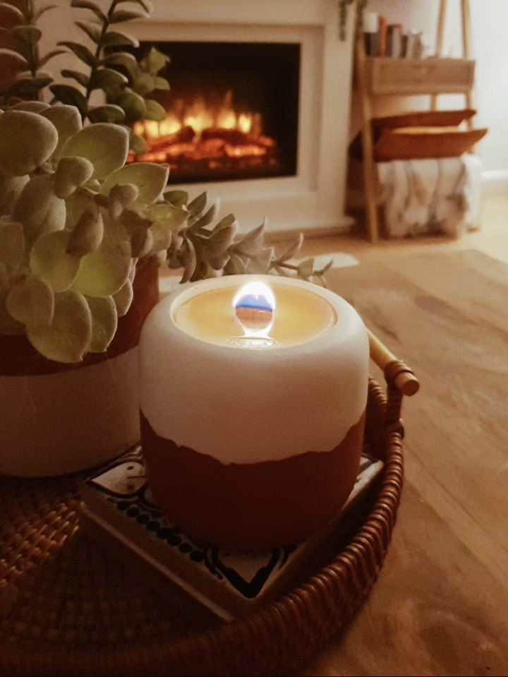 *Limited Edition* Gingerbread Candle in Terracotta & White